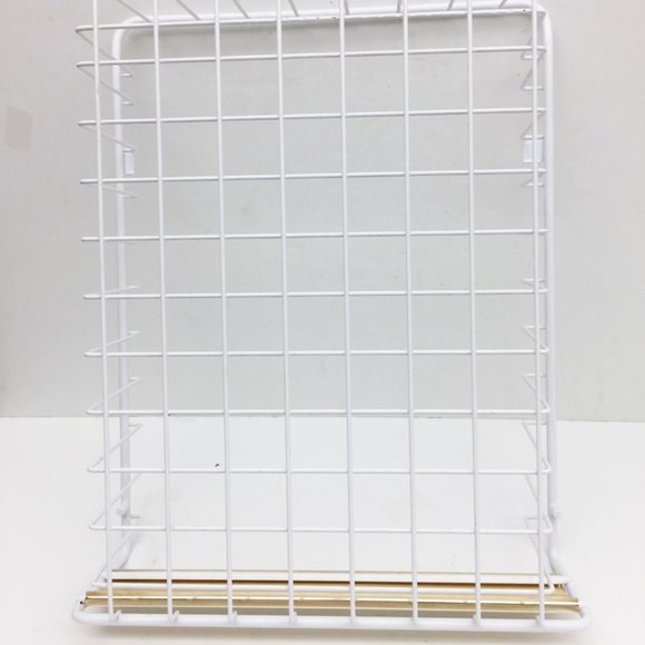 Whirlpool Refrigerator Freezer Basket White Gold Metal Trim Vintage 15x12x4.5 - Picture 5 of 5